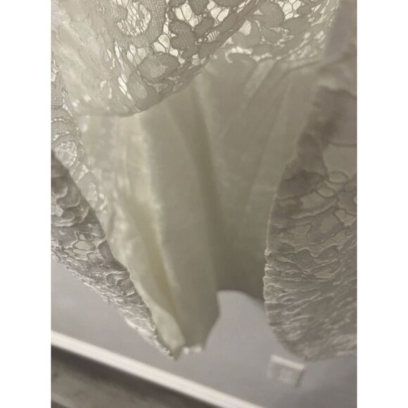 BARDOT Devon Mini Lace White Cream A Line Mini Dress Size Large US 8 - Picture 9 of 10